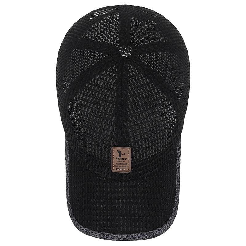 Summer Breathable Checkered Mesh Baseball Hat Men's Summer Travel Sun Protection Hat Fishing Baseball Hat
