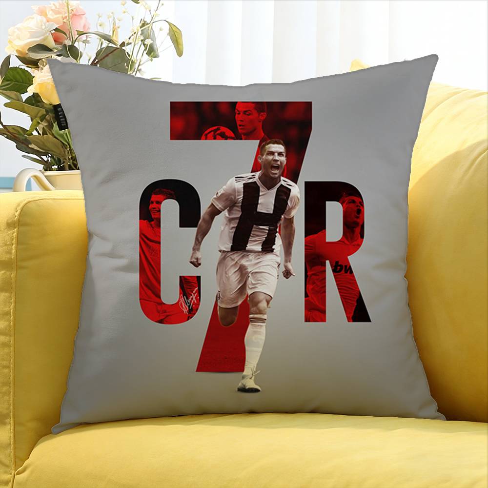 Football C-Ristiano R-Onaldo Various Sizes Square Pillow Case For Car Home Bedchamber Decor