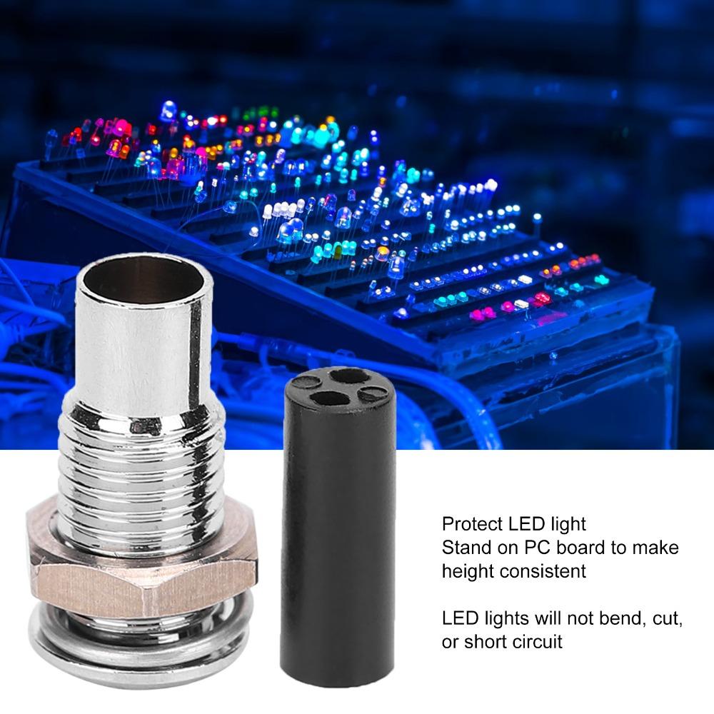 20PCS Flat Base LED Holder 3mm Size Flat Metal Base Durable Brass Base Accessories