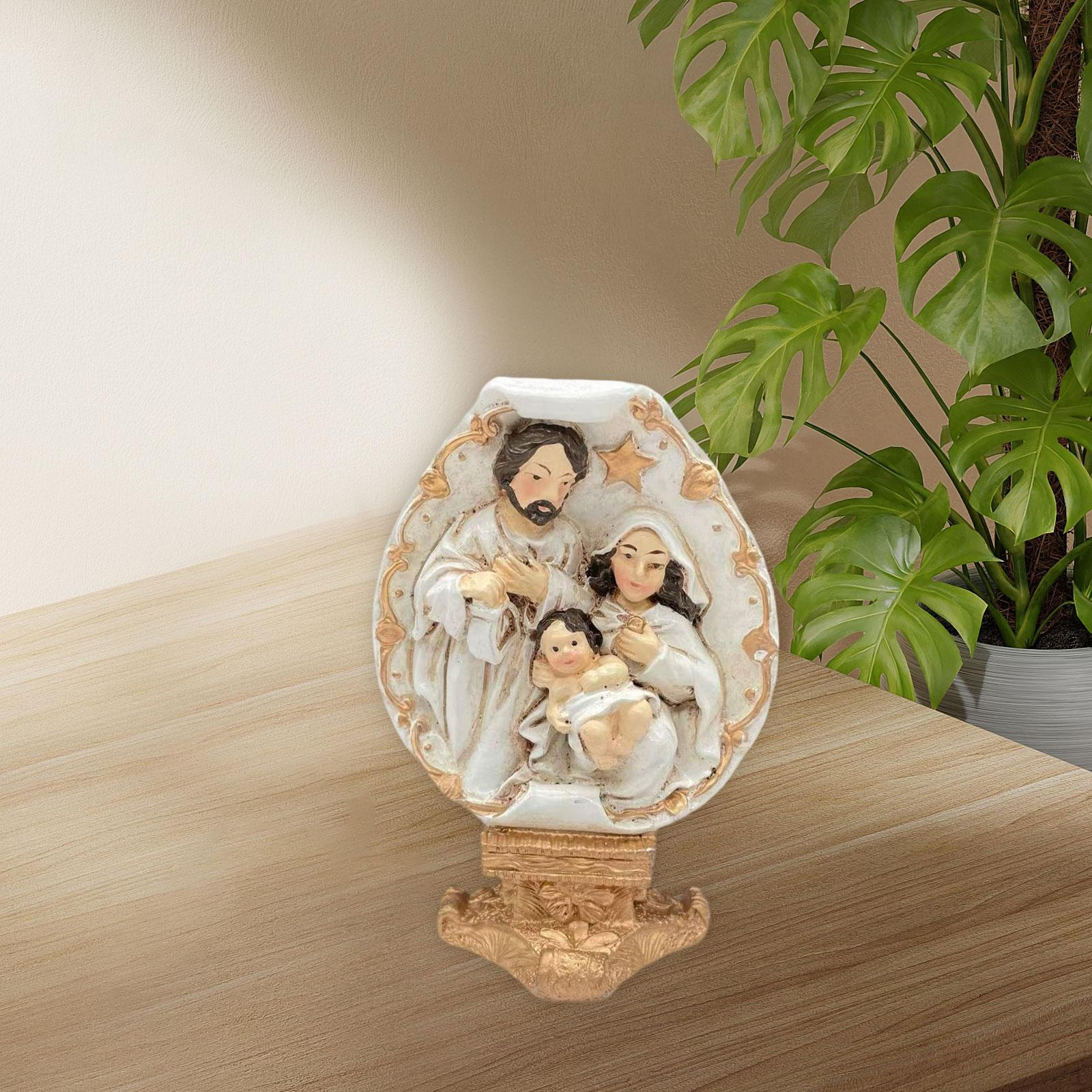 

Nativity Scene Figure Holy Family Figurine Craft Resin Collectible Tabletop Christmas Decor