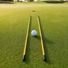 Składany kijek do wyrównywania w golfie, Teleskopowy wskaźnik kierunku swingu golfowego, Pomoc treningowa do praktyki golfa do celowania, Puttingu, Swingu