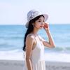 Women's Breathable Sun Hat with Delicate Flower Decoration Foldable and Convenient for Everyday Wear and Travel