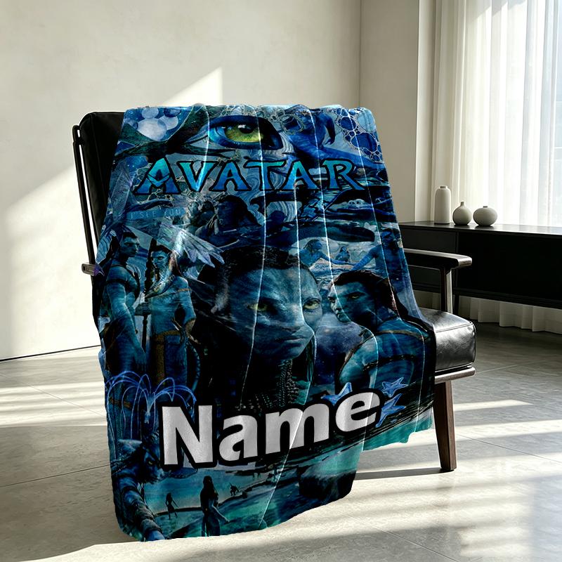 Custom Name Personalized Avatar Print Blanket, Home Decor, Bedroom, Sofa, Camping, Couch, Gifts for Birthday Christmas