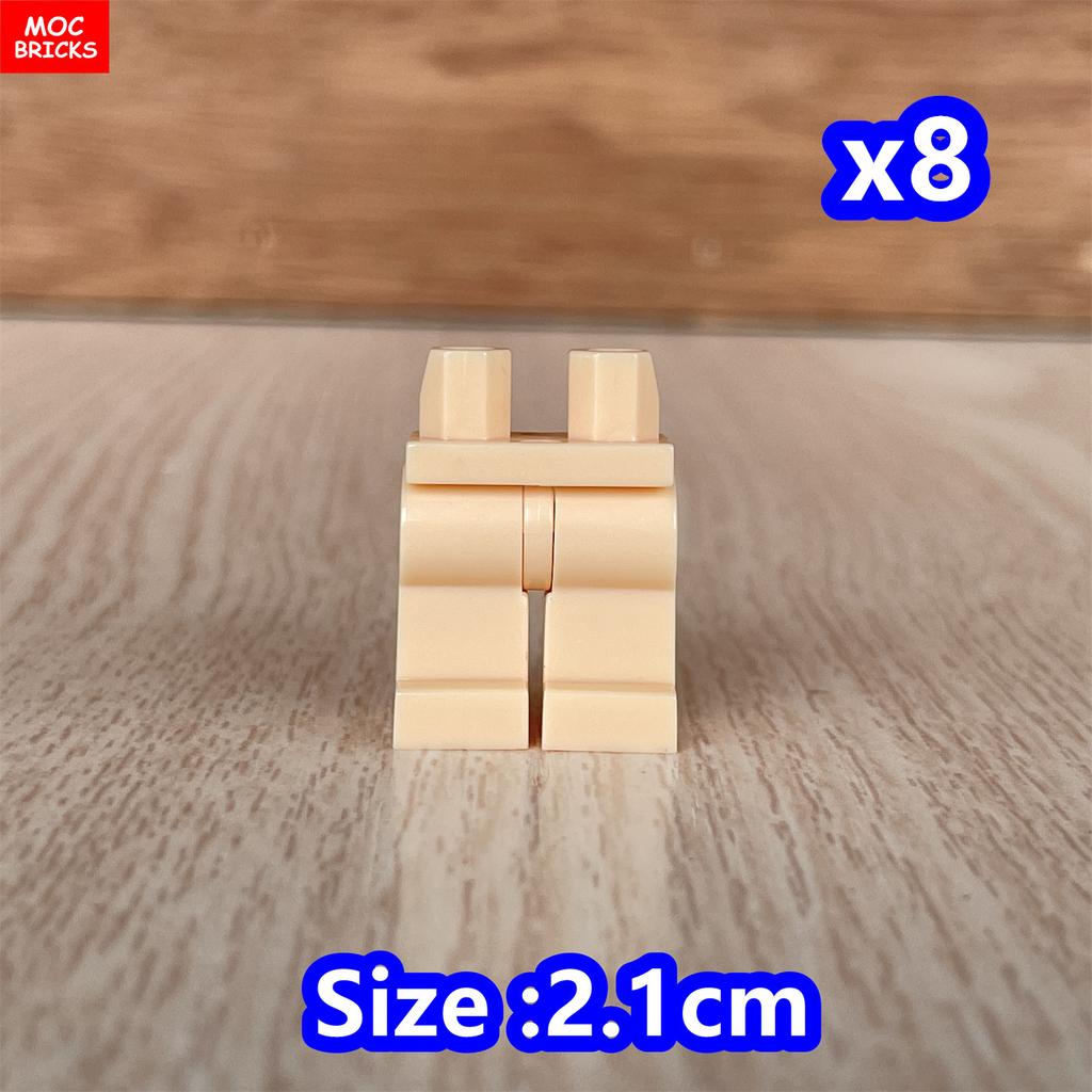 8pcs/lot MOC Bricks Blank Pants Legs Body Wear Figure Accessory Assembled Building Blocks Toy Kids Plastic Dolls