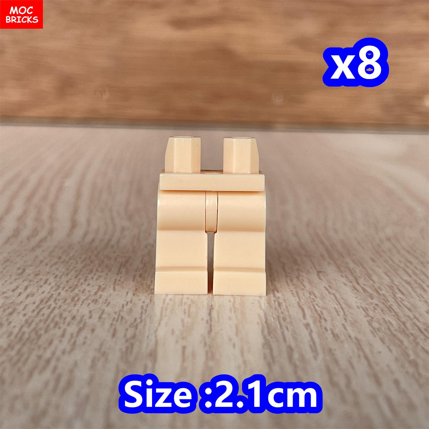 

8pcs/lot MOC Blocks Blank Pants legs Body Wear Figure Accessory Assembled Construction Bricks Toy Children Plastic Material Dolls