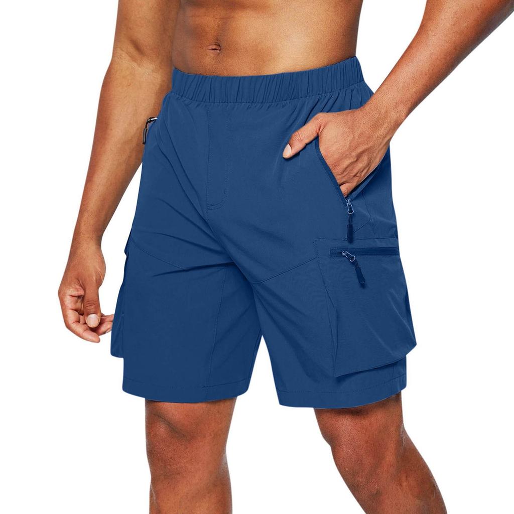 Workwear Shorts Oversized New Zippered Shorts Multi-pocket Men's Shorts