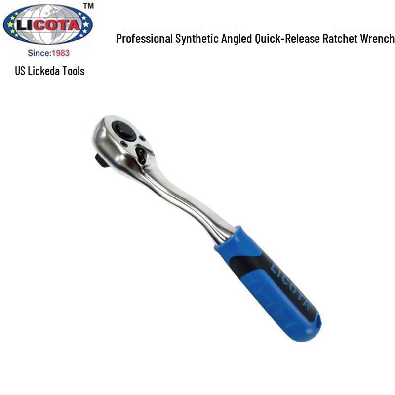 LICOTA Professional Bent Handle Quick Release Ratchet Wrench ALH-11102F 1/4 inch