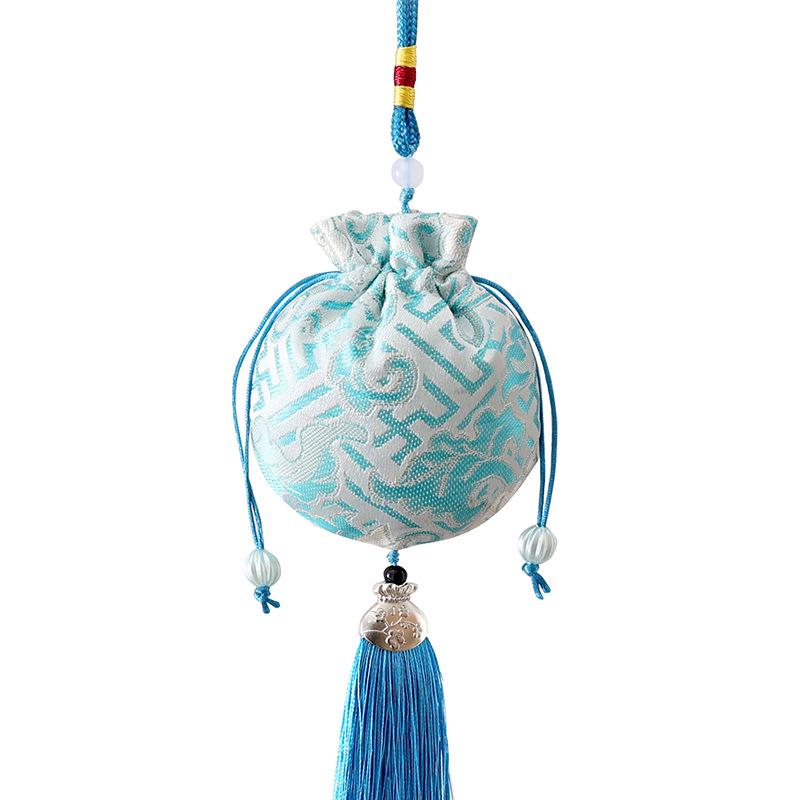 Dragon Boat Festival Brocade Sachet Bag - Portable Hanfu Purse with Ancient Style Pendant