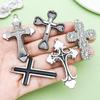 White K Point Alloy Cross Pendants for DIY Jewelry