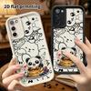 Phone Case: 2D flat, fits Samsung Galaxy A34 A35 M05 M06 S20 S22 S21 FE Plus 5G; panda eating muffins, perfect Christmas and Halloween holiday gift