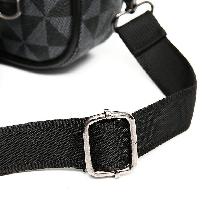 Neformální obchodní taška přes rameno pro muže PU kožená taška přes rameno Malé kabelky crossbody Square kostkované designové pánské kabelky na popruh