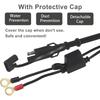 [ 6 PACK] Sae To O Ring Terminal Harness 2FT - Sae Eyelet Ring Terminal Cable 16Awg Motorcycle Battery Trickle Charger Extension Cord With Sae