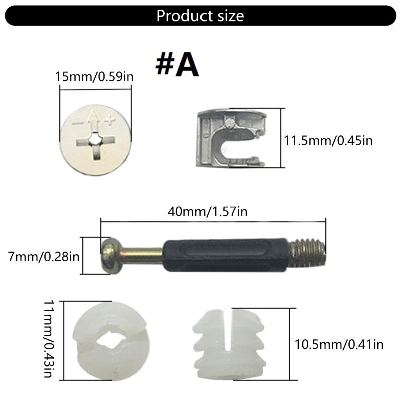 20PCS Metal Eccentric Wheel Connectors High Strength with Corrosion Resistant Coating for DIY Furniture Projects