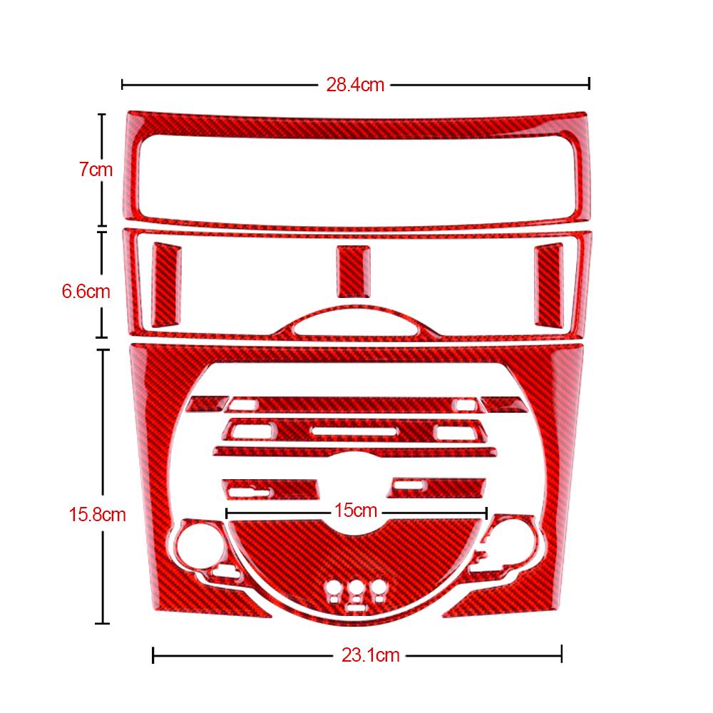 For Mazda RX-8 2004-2011 Real Carbon Fiber Center Control Panel Stickers Anti-Scratch Interior Upgrade Modification Accessories