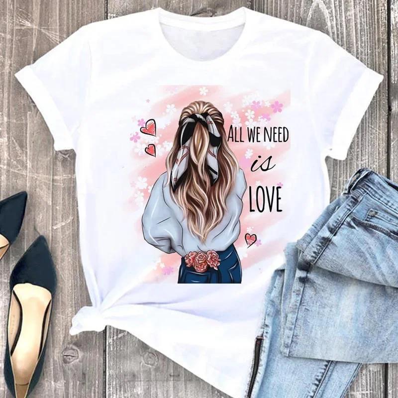 Women's plus Size Floral Print Loose T-shirt Short Sleeve Aesthetic Harajuku Y2k Gothic Tee Summer Polyester Fabric Fashion