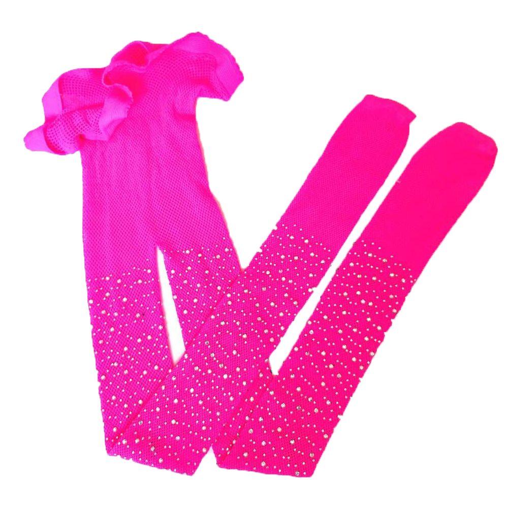 Modne rozciągliwe dziewczęce kryształowe cekiny nylonowe siatkowe rajstopy rajstopy kabaretki Rhinestone dziecięce pończochy