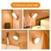 USB Rechargeable 360° Rotating Body Sensing LED Night Light Magnetic for Bedside Home Bedroom Hallway Cabinet Kid Room Decor
