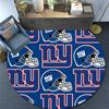 New York Giants,Round Area Rug,Carpet Rug for Living Room Bedroom Sofa Playroom Decor,Non-slip Floor Mat