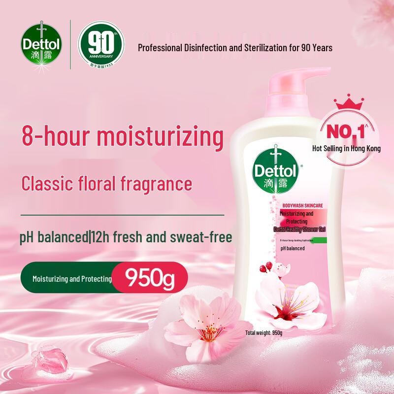 Dettol Moisturizing Body Wash & Foaming Hand Soap Set