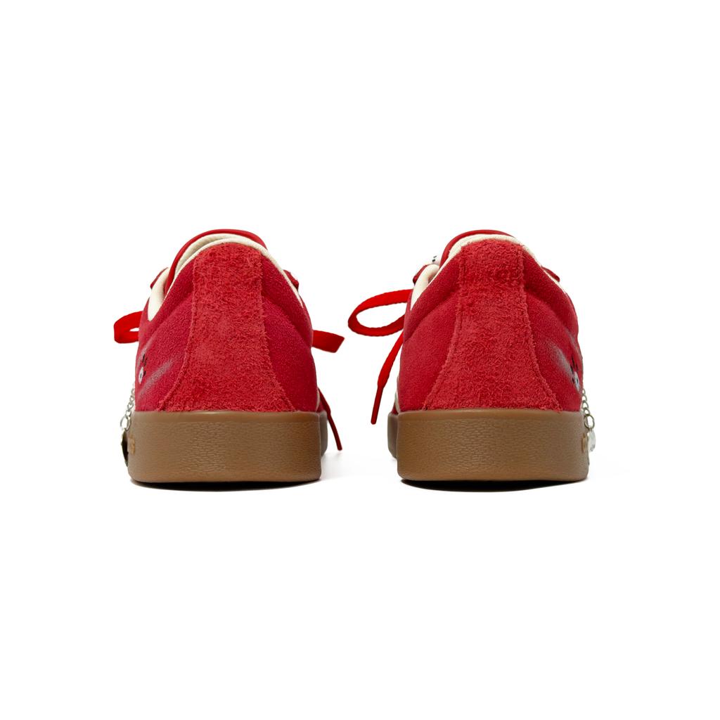 adidas Vl Court Classic Abrasion Resistant Slip Resistant Low Top Skateboard Shoes Unisex China Red KK3774(TEAM1572-)