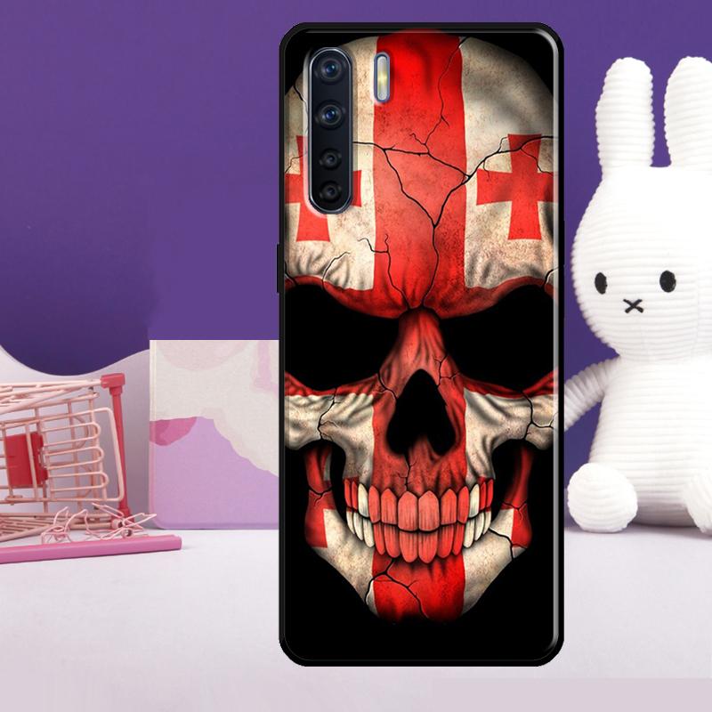 Georgia Grunge Flag Case For Oppo A18 A38 A78 A98 A58 A60 A80 A40 A96 A76 A16 A94 A74 A54 A15 A17 A57 A77 A5 Pro