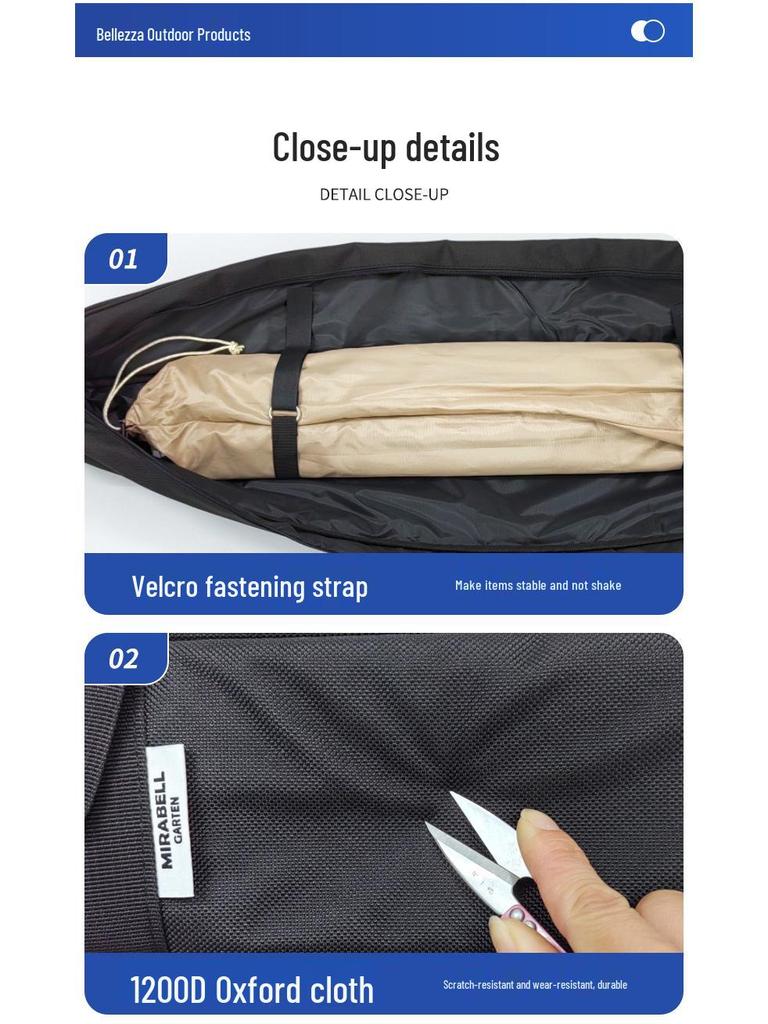 Camping Tent Pole and Gear Storage Bag, Thickened Oxford Cloth