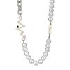 Tide Brand Pearl Necklace Female Live Stream With The Same Hip-Hop Titanium Steel Heartbeat Necklace Autumn And Winter Accessories
