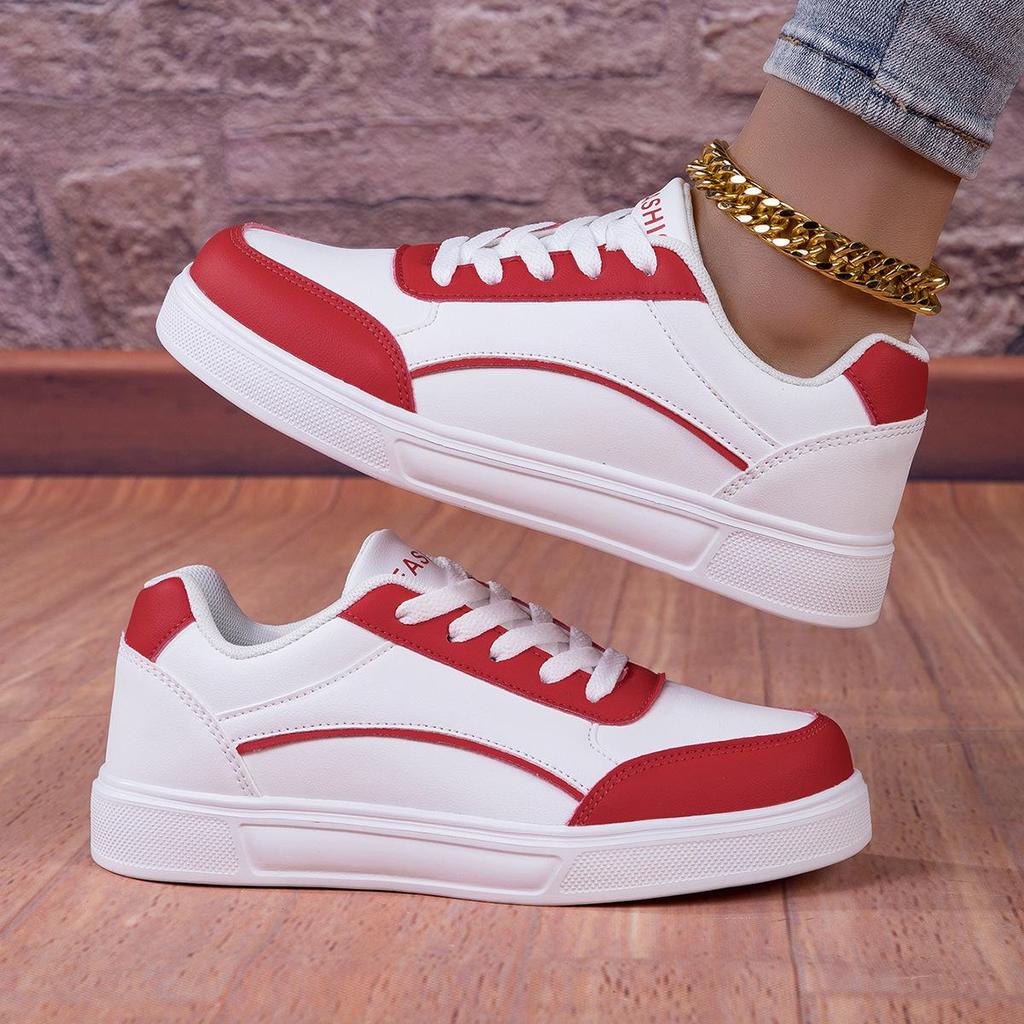 2025 Women's Versatile Plus Size Breathable Lightweight White Sneakers for Spring