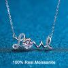 Collana con ciondolo Moissanite 1CT Lab Diamond Forever Love per donne e ragazze Anniversario Nozze Natale Regalo Gioielli