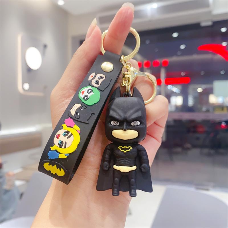 Joker Batman Keychain Cartoon Dark Knight Three-dimensional Doll Keychain Pendant