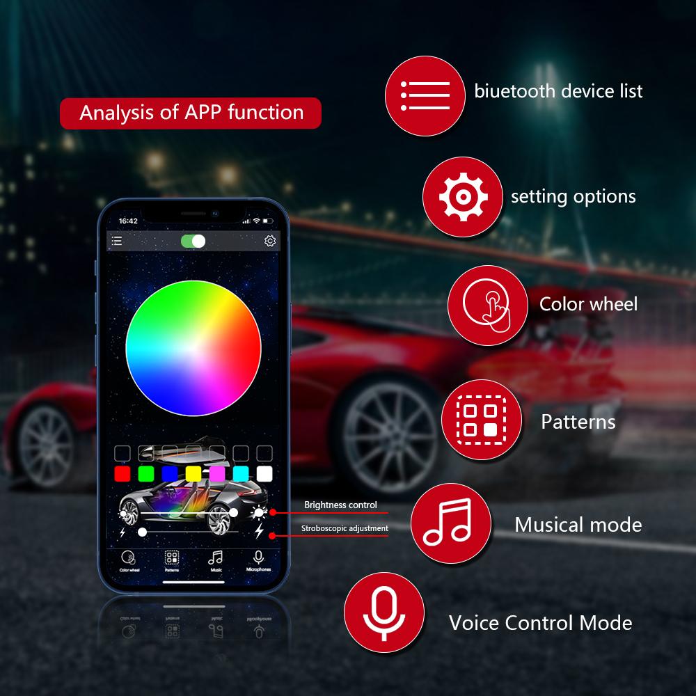 LED Daytime Running Light Universal Car Front Hood Decorative Lights DRL With Start Scan Dynamic Stream Auto Headlight Strip