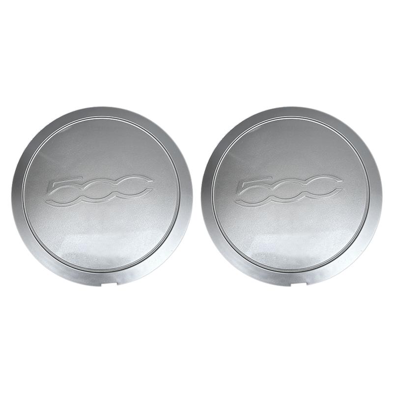 M63K-133Mm Hubcap For Fiat 500 Wheels Centre Hub Caps 68078419AC 68078421AC Dust Cover Silver 2PCS