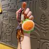 Plush Pendant Keychain Cute Food Charms for Bags Backpacks Soft Smiling Bread Donut Burger Plush Bag Hanger Lanyard Decoration Accessories