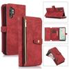 Custodia in Pelle con Cordino Lungo per Samsung Galaxy S25 Edge S24 FE S23 Plus S22 Ultra S21 S20 S10 Note 20 Portafoglio con Zip Copri Telefono per Carte
