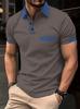 Stylish short-sleeve polo shirt, comfortable and versatile for casual daily wear.