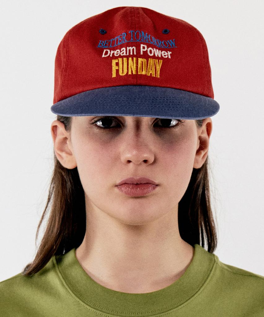 GOLDEN SUNSHINE Funday 5-Panel Cap_Red Navy