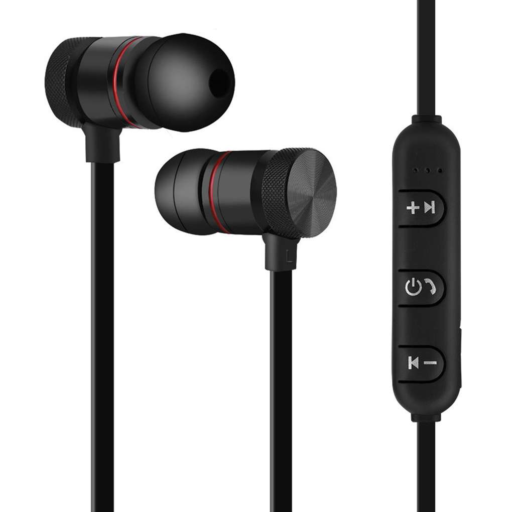 Bluetooth Stereo Metal Magnetic In-ear Headset Hands-free Earphone Headphone