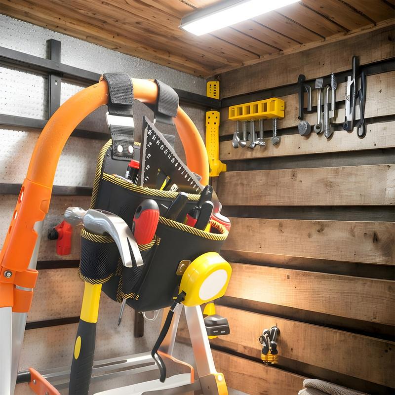 

Electrician Belt Tool Bags Quick Release Pouch for Hardware Multiple Pockets Waist Organizer Waterproof for Indoor Outdoor Use United States