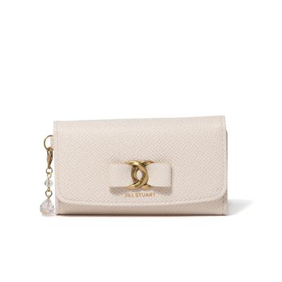 Key Case Leather Cowhide with Ribbon Vintage Antique and Charm JSLW6SK1 "Honey" - Women's Decoration, Hardware, Style, -