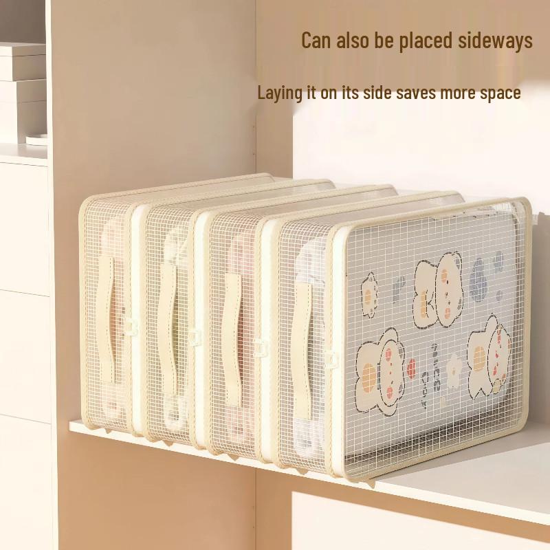 Four-Piece Mesh Storage Bag Set for Bedding and Clothes
