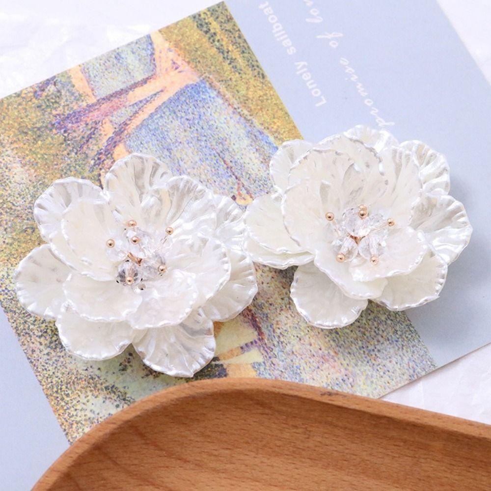 5Pcs Acrylic Garment Decoration Flower Multi-layer Design Multi-layer Flower Craft Hair Clip