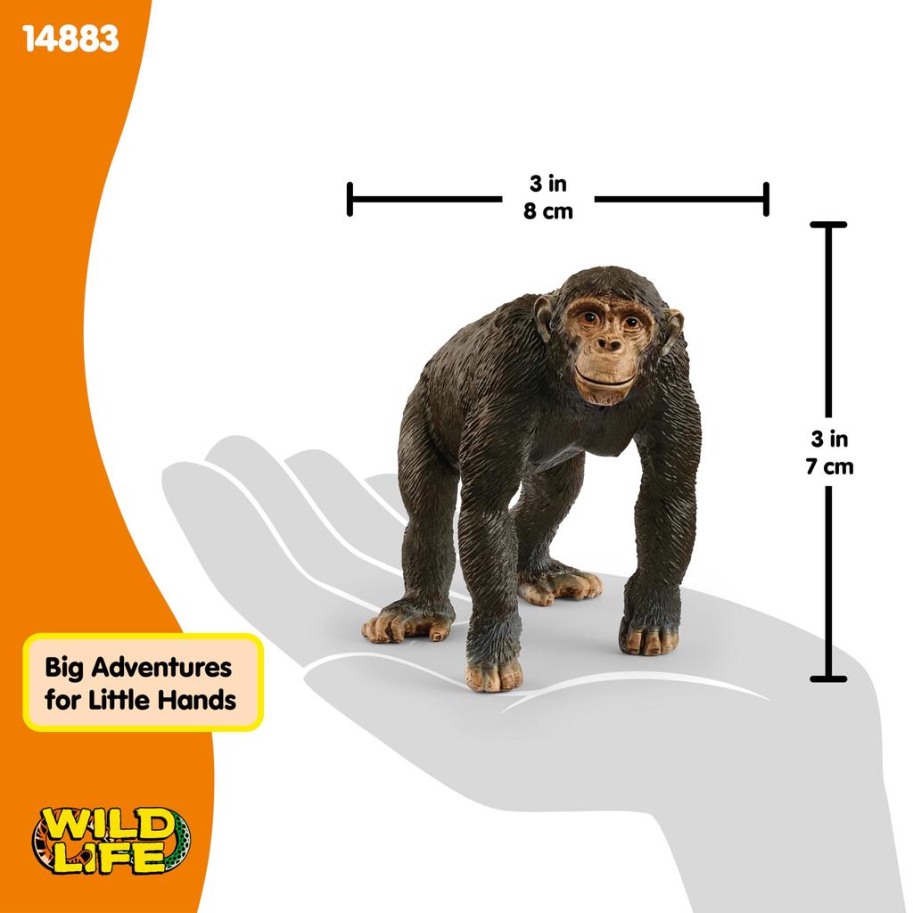 Schleich Wildlife Chimpanzee Ages Realistic Animal Toy 14883 Figure, 3+,