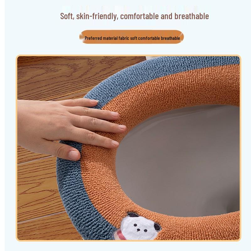 New Arrival: Plush Thickened Toilet Seat Cushion for Autumn/Winter Comfort