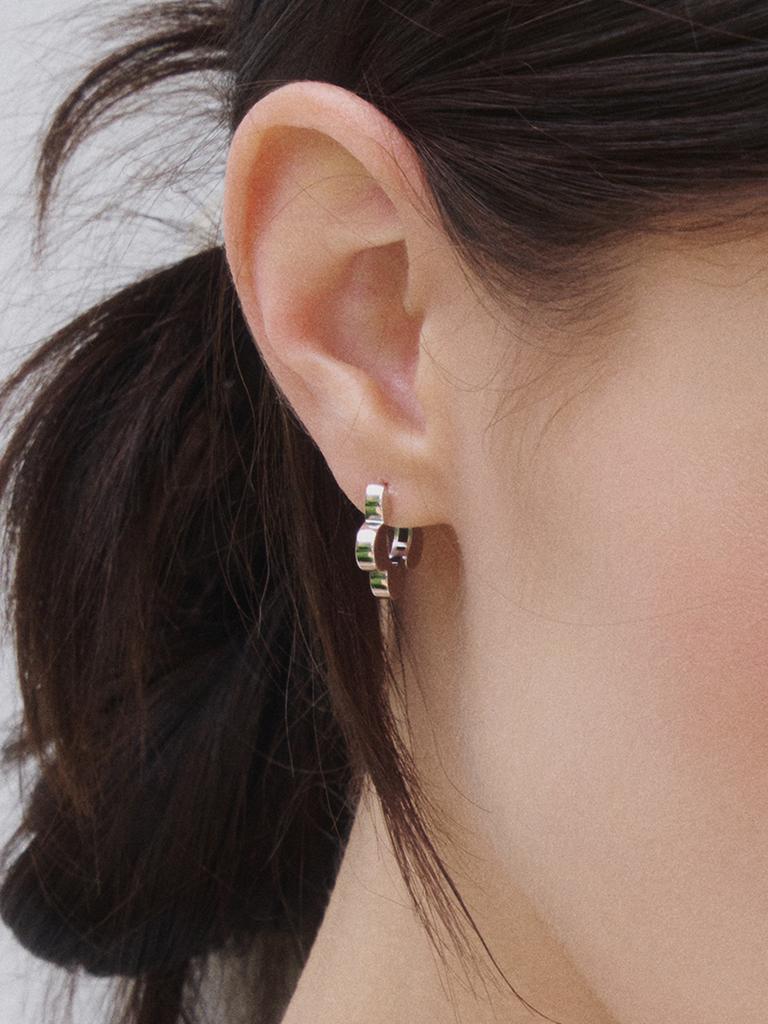 Rosemont Silver One-Touch Earrings Floret Ra26B35A