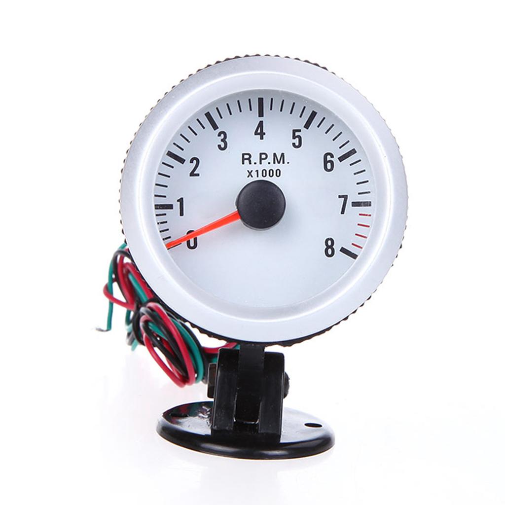 Tahometru Tac Gauge cu suport de cupă pentru mașină auto 2" 52mm 0~8000RPM Lumină LED albastră