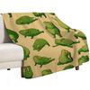 Yoga Frogs Poster With Text Throw Blanket Soft Plush Blanket as Housewarming Gift