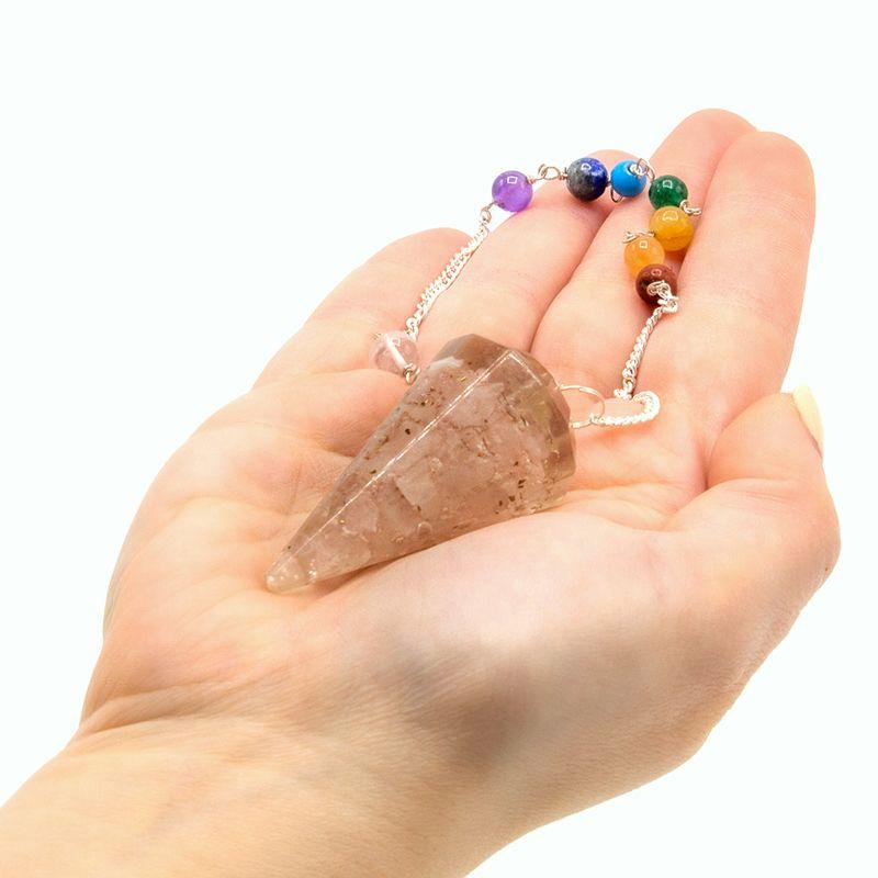 Orgonite Dowsing Pendulum Rose Quartz Chakra