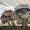 Damenbluse Schultern Koreanischer Stil Gestrickter Schal Falscher Kragen Umhang Geknoteter Schal Streifen Nackenschutz Schal Kleidung Dekoration