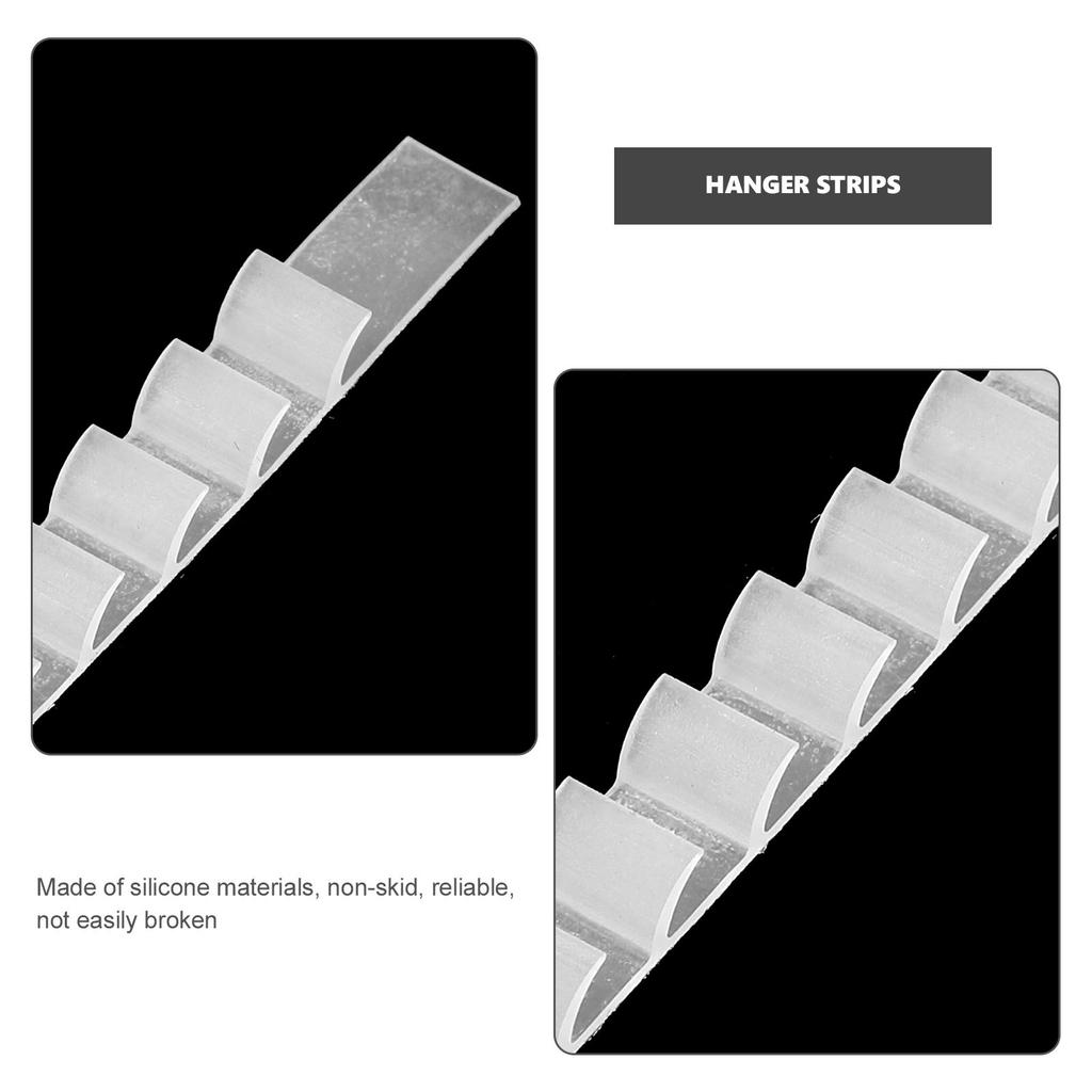 50 stuks Siliconen Kapstokstrips Antislip Kapstokgrepen voor Gladde Hout Plastic Kledinghangers Plakkerige Antislip Kledinggrip