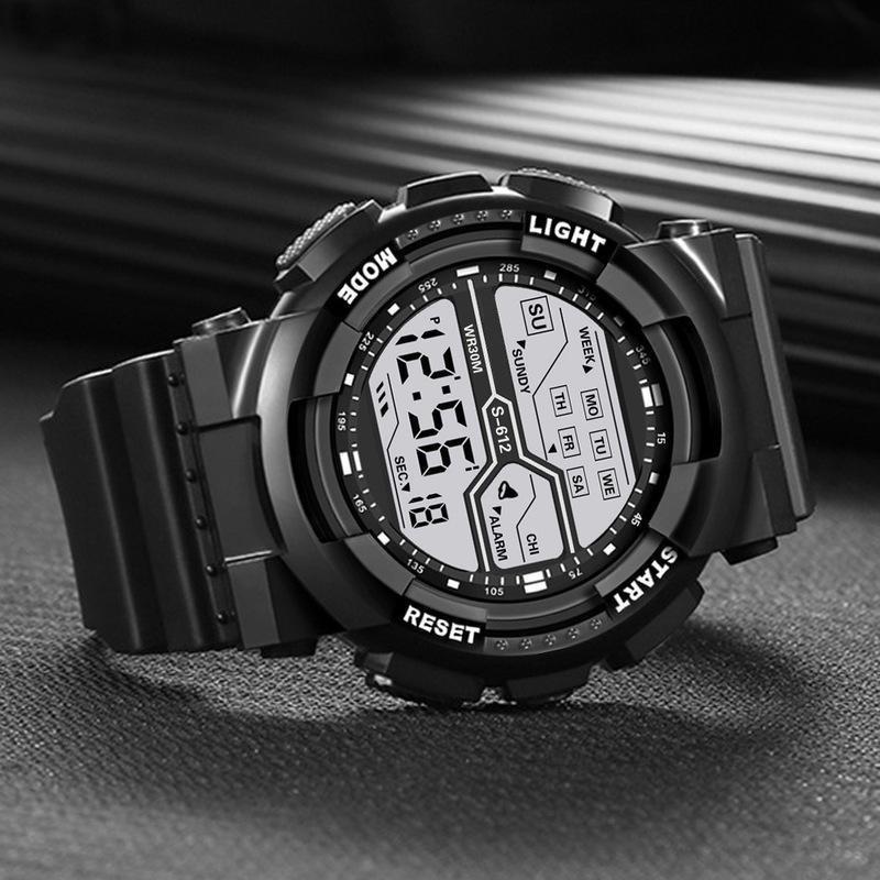 Outdoor multifunctional drop-resistant King Kong electronic men's and women's electronic watch, luminous sports, waterproof student electronic watch